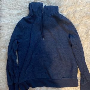 blue hoodie with inside fuzz from old navy